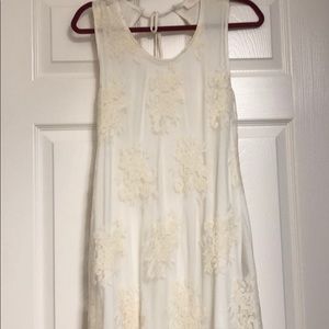 Open back white dress